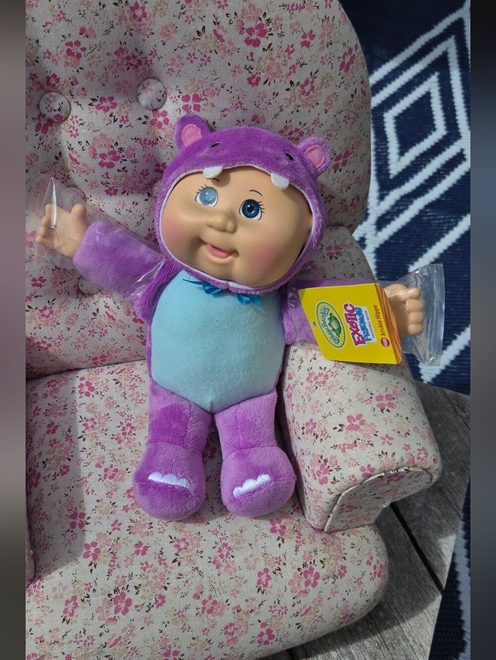 CABBAGE PATCH KIDS Archie Hippo Plush Doll #189 Collectible Cutie